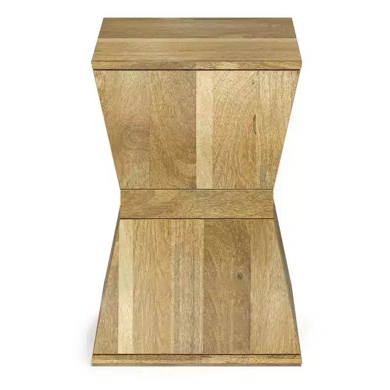 WyndenHall Gladstone Table d'appoint naturelle : Table d'appoint moderne en bois de manguier, résistante aux rayures, capacité de 22,7 kg