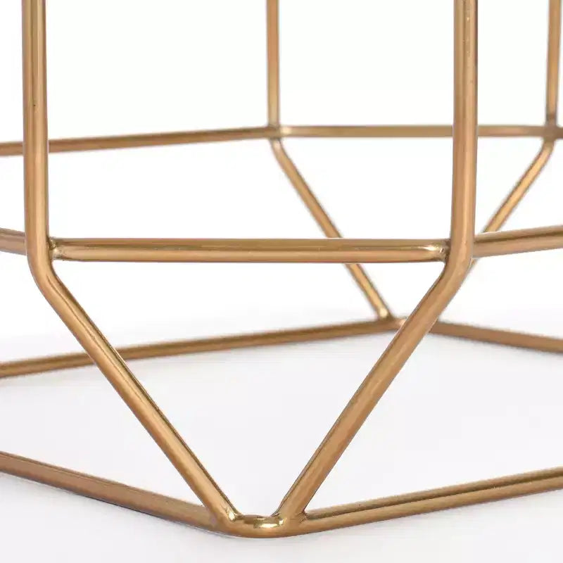 Table d'appoint Finch Colton à plateau en marbre massif avec base en métal blanc/doré : Style Glamour de luxe, Cadre en fer, Forme carrée