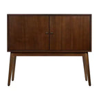 Brookline 2 Door Storage Cabinet Classic Walnut - Adore Decor: Mid-Century Modern, Acacia Veneer, Divided Storage