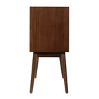 Brookline 2 portes Meuble de rangement Noyer classique - Adore Decor : Moderne du milieu du siècle, placage d'acacia, rangement divisé