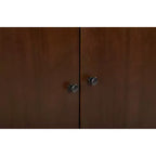 Brookline 2 portes Meuble de rangement Noyer classique - Adore Decor : Moderne du milieu du siècle, placage d'acacia, rangement divisé