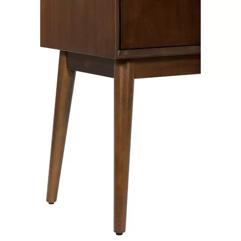 Brookline 2 portes Meuble de rangement Noyer classique - Adore Decor : Moderne du milieu du siècle, placage d'acacia, rangement divisé