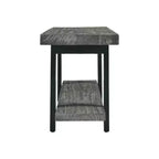 Banc Pomona en métal et bois Gris ardoise - Meubles Alaterre