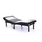Furniture of America Twin XL Harmony Adjustable Lumbar Bed Frame: 1 Year Warranty, 14" Height, Steel Frame, Polyester Cover