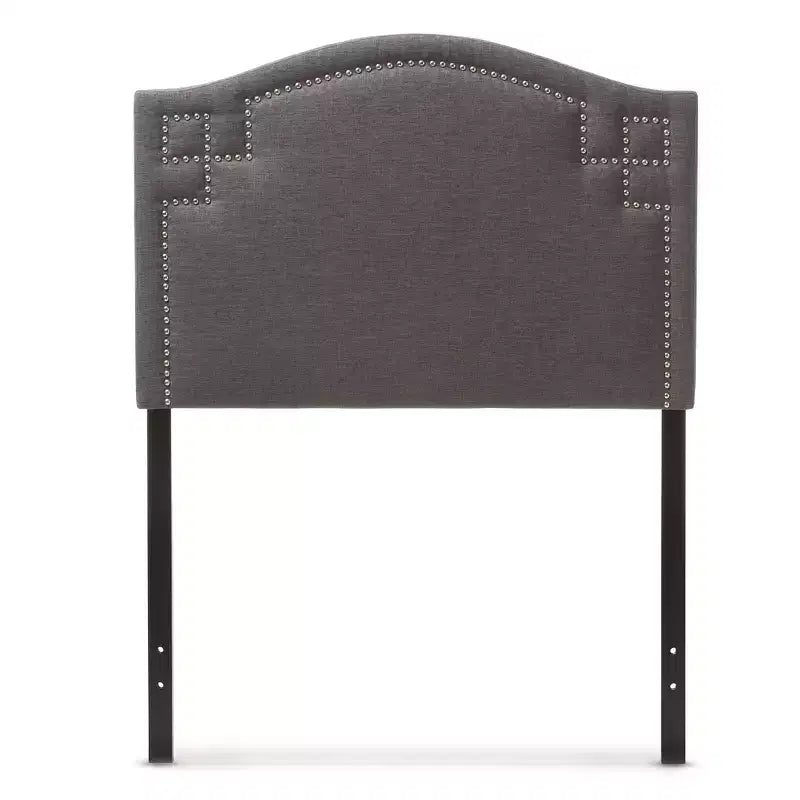 Tête de lit capitonnée Aubrey en tissu moderne et contemporain - Lit simple - Baxton Studio