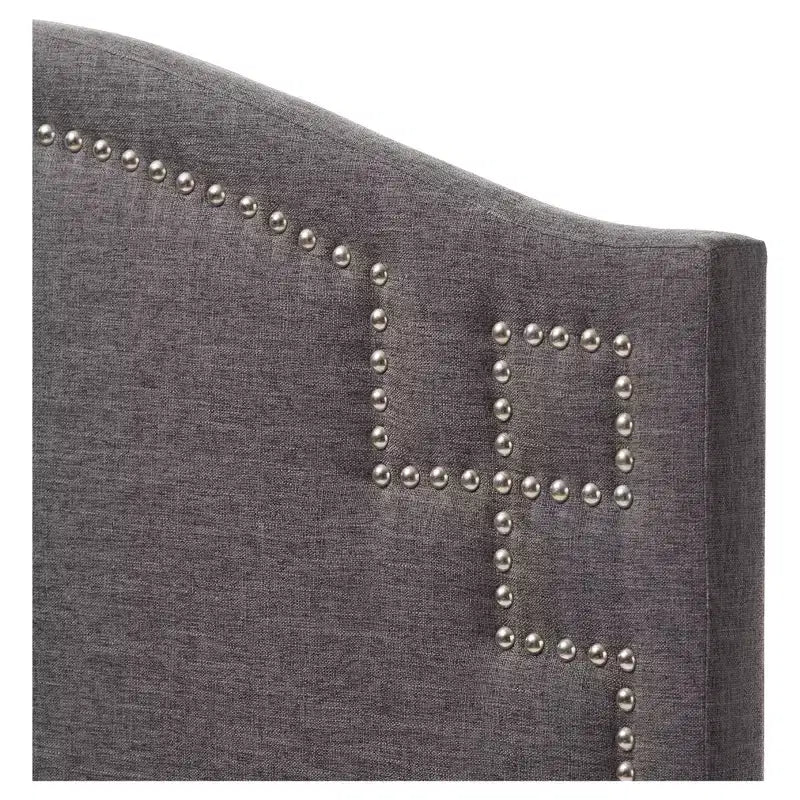Tête de lit capitonnée Aubrey en tissu moderne et contemporain - Lit simple - Baxton Studio