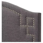 Tête de lit capitonnée Aubrey en tissu moderne et contemporain - Lit simple - Baxton Studio