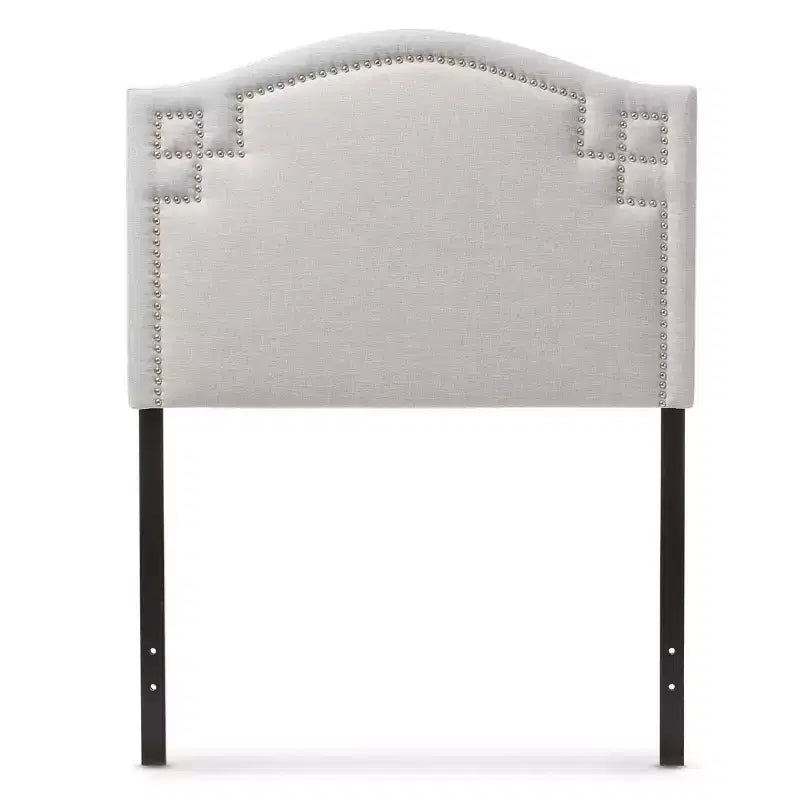Tête de lit capitonnée Aubrey en tissu moderne et contemporain - Lit simple - Baxton Studio