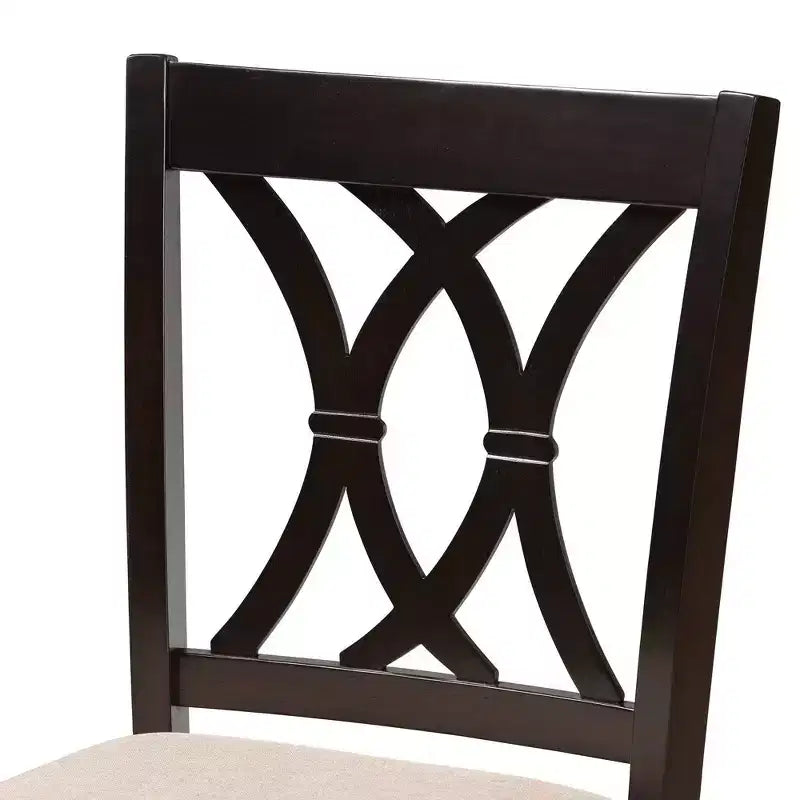 2 chaises de bar hauteur comptoir en bois fini Reneau - Baxton Studio