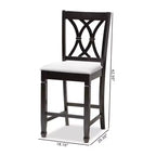 2 chaises de bar hauteur comptoir en bois fini Reneau - Baxton Studio
