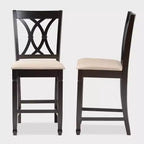2 chaises de bar hauteur comptoir en bois fini Reneau - Baxton Studio