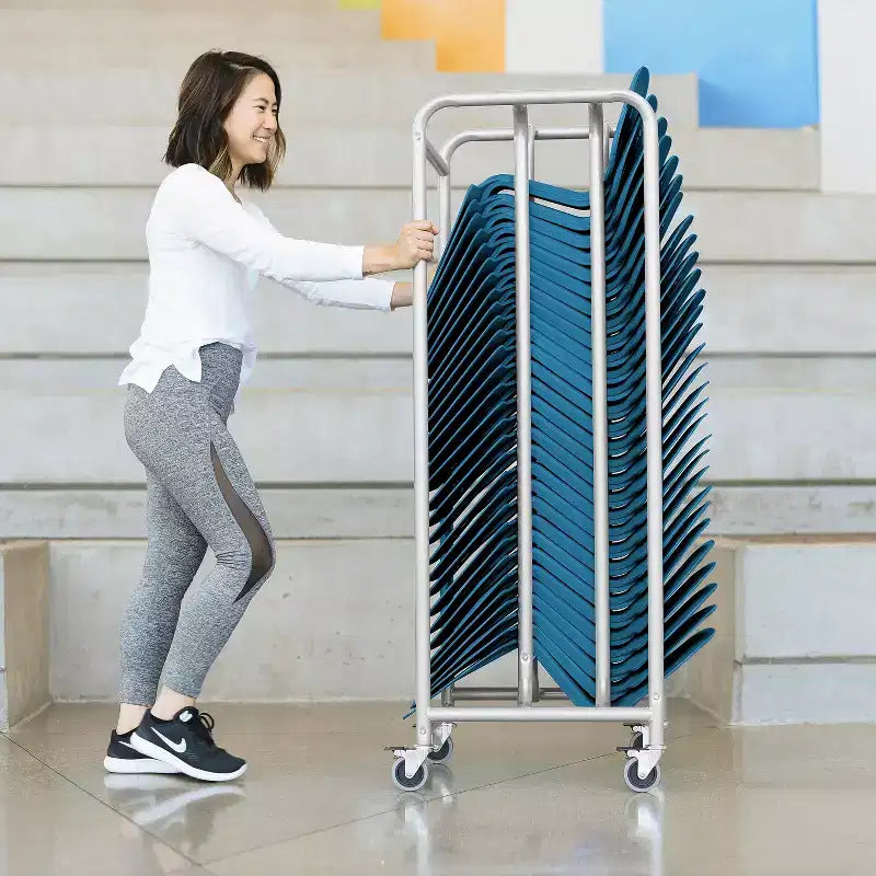 ECR4Kids Le bureau portable Surf avec chariot de rangement mobile, lot de 30