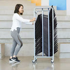 ECR4Kids Le bureau portable Surf avec chariot de rangement mobile, lot de 30