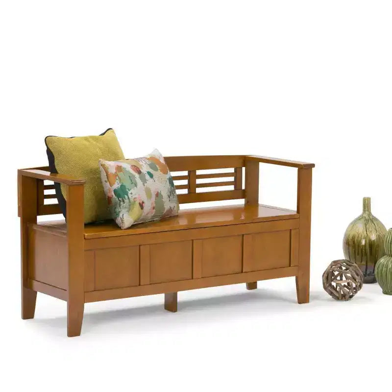 Banc de rangement en bois massif 48 Chandler - Wyndenhall