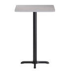 Flash Furniture Plateau de table rectangulaire stratifié 24'' x 30'' avec pied de table hauteur bar 22'' x 22''