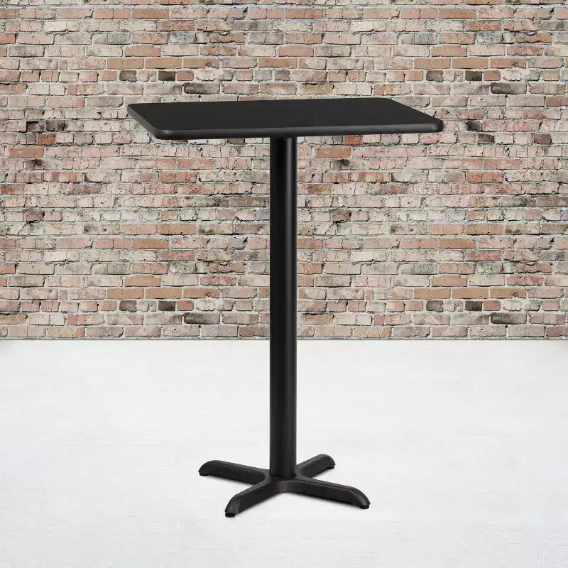Flash Furniture Plateau de table rectangulaire stratifié 24'' x 30'' avec pied de table hauteur bar 22'' x 22''