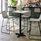 Flash Furniture Plateau de table rectangulaire stratifié 24'' x 30'' avec pied de table hauteur bar 22'' x 22''
