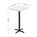 Flash Furniture Plateau de table rectangulaire stratifié 24'' x 30'' avec pied de table hauteur bar 22'' x 22''