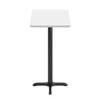 Flash Furniture Plateau de table rectangulaire stratifié 24'' x 30'' avec pied de table hauteur bar 22'' x 22''