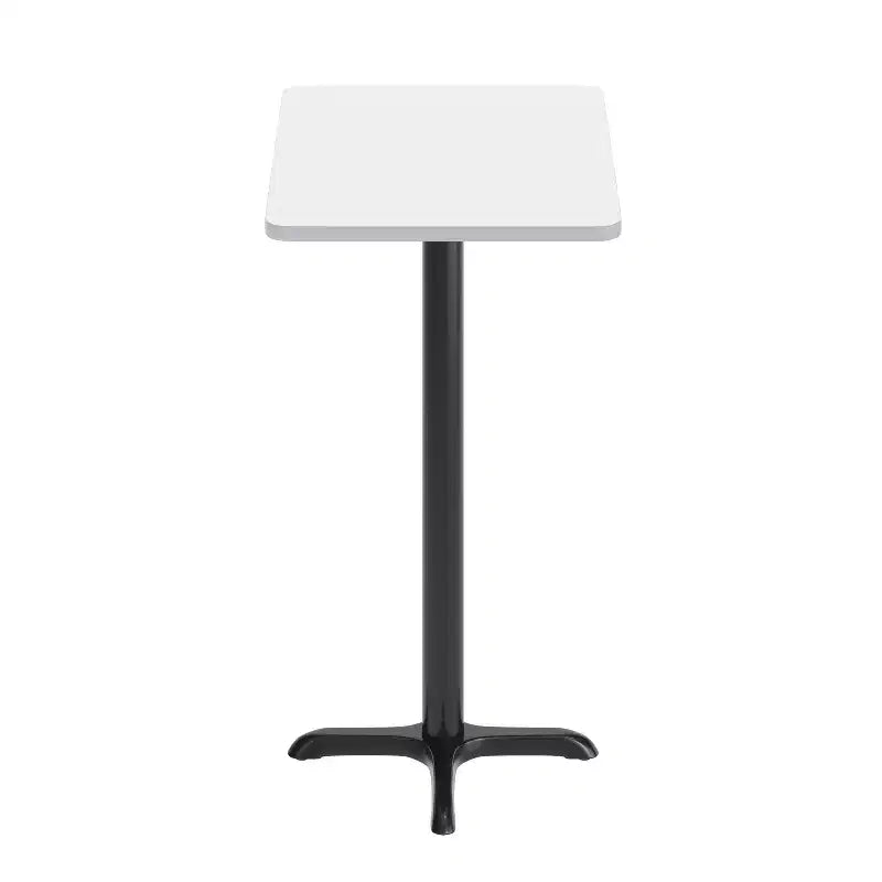 Flash Furniture Plateau de table rectangulaire stratifié 24'' x 30'' avec pied de table hauteur bar 22'' x 22''