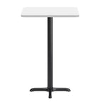 Flash Furniture Plateau de table rectangulaire stratifié 24'' x 30'' avec pied de table hauteur bar 22'' x 22''