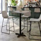 Flash Furniture Plateau de table rectangulaire stratifié 24'' x 30'' avec pied de table hauteur bar 22'' x 22''