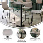 Flash Furniture Plateau de table rectangulaire stratifié 24'' x 30'' avec pied de table hauteur bar 22'' x 22''