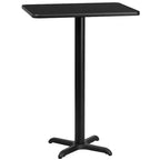 Flash Furniture Plateau de table rectangulaire stratifié 24'' x 30'' avec pied de table hauteur bar 22'' x 22''