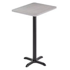 Flash Furniture Plateau de table rectangulaire stratifié 24'' x 30'' avec pied de table hauteur bar 22'' x 22''