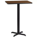 Flash Furniture Plateau de table rectangulaire stratifié 24'' x 30'' avec pied de table hauteur bar 22'' x 22''