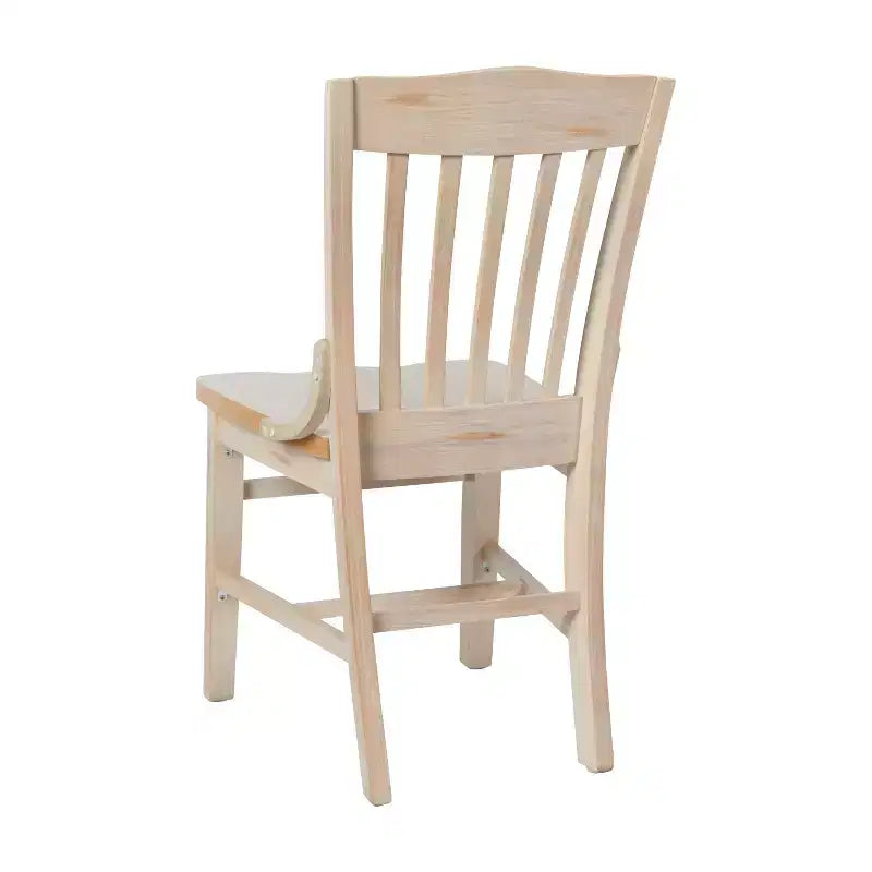 Chaise de restaurant en bois à dossier écolier de la série HERCULES de Flash Furniture