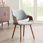Chaise de salle à manger Studio 55D en tissu gris et bois de hêtre Westin