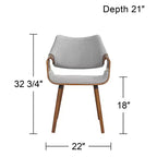 Chaise de salle à manger Studio 55D en tissu gris et bois de hêtre Westin