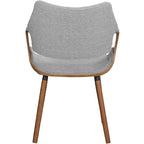 Chaise de salle à manger Studio 55D en tissu gris et bois de hêtre Westin