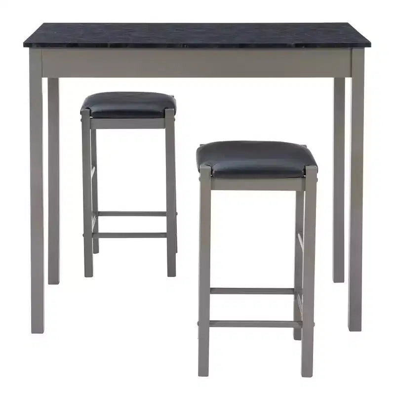 Ensemble de salle à manger 3 pièces table et tabourets hauteur comptoir Lancer Tavern - Linon