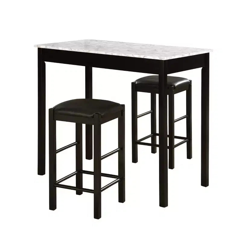 Ensemble de salle à manger 3 pièces table et tabourets hauteur comptoir Lancer Tavern - Linon