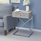 Table de chevet Vish 1 tiroir avec port USB de 24/7 Shop At Home