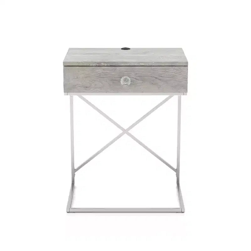 Table de chevet Vish 1 tiroir avec port USB de 24/7 Shop At Home