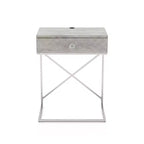 Table de chevet Vish 1 tiroir avec port USB de 24/7 Shop At Home