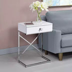 Table de chevet Vish 1 tiroir avec port USB de 24/7 Shop At Home