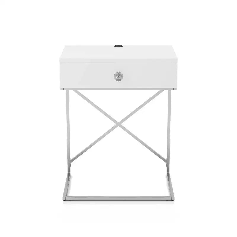 Table de chevet Vish 1 tiroir avec port USB de 24/7 Shop At Home
