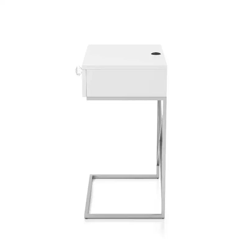 Table de chevet Vish 1 tiroir avec port USB de 24/7 Shop At Home