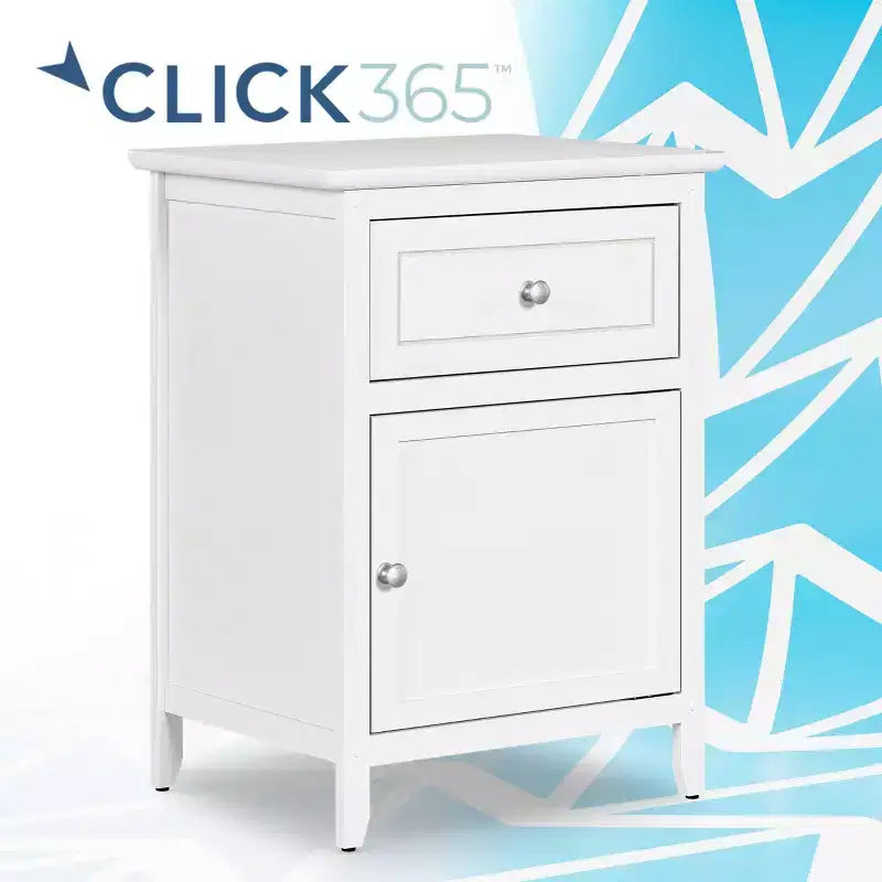 Table d'appoint Alcott avec tiroir simple et armoire de rangement - ClickDecor