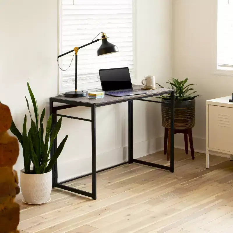 Flash Furniture Bureau pliant rustique pour ordinateur de bureau à domicile - 40