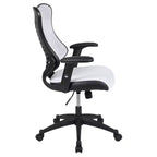 Chaise de bureau ergonomique pivotante Flash Furniture Executive Designer Mesh à dossier haut avec accoudoirs réglables