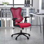 Chaise de bureau ergonomique pivotante Flash Furniture Executive Designer Mesh à dossier haut avec accoudoirs réglables