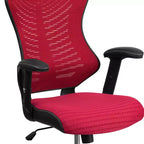 Chaise de bureau ergonomique pivotante Flash Furniture Executive Designer Mesh à dossier haut avec accoudoirs réglables