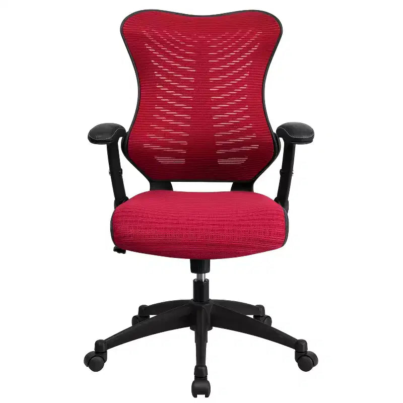 Chaise de bureau ergonomique pivotante Flash Furniture Executive Designer Mesh à dossier haut avec accoudoirs réglables