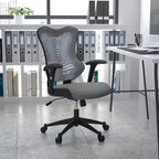 Chaise de bureau ergonomique pivotante Flash Furniture Executive Designer Mesh à dossier haut avec accoudoirs réglables