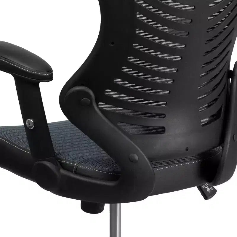 Chaise de bureau ergonomique pivotante Flash Furniture Executive Designer Mesh à dossier haut avec accoudoirs réglables